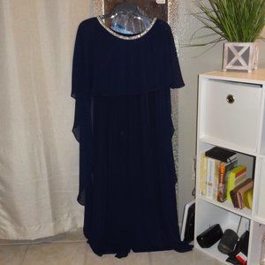 Navy cocktail long dress